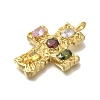 Ion Plating(IP) 304 Stainless Steel Colorful Rhinestone Pendants X-STAS-C105-11G-2