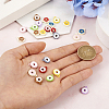 24Pcs 12 Colors Frosted Painted Colored Alloy Pendants FIND-TA0003-24-14
