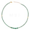 Adjustable 4MM Round Natural Green Aventurine Graduated Beaded Necklaces with Heishi Beads for Women Elegant Fashion Jewelry Gift RG0808-4-1