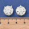 Brass Pave Clear Cubic Zirconia Multi-Strands Links KK-B172-06S-3