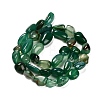 Natural Green Onyx Agate(Dyed and Heated) Beads Strands G-P568-C14-01-3