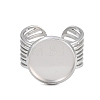304 Stainless Steel Cuff Ring Components SA-CBA82C8-03D-P-2