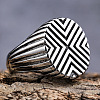 Textured 304 Stainless Steel Finger Rings for Men FS-WGDE9FA-05-2