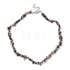 Natural Ice Obsidian Chip Beaded Necklace NJEW-JN04615-01-4
