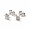 304 Stainless Steel Sun Stud Earrings for Women EJEW-C004-09P-1