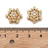 Christmas Brass Pave Cubic Zirconia Beads KK-A286-20G-01-3