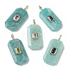 Natural Amazonite Faceted Pendants G-F819-02G-02-1