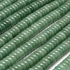 Flat Round/Disc Natural Green Aventurine Beads Strands G-R310-10-1