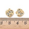 Brass Micro Pave Cubic Zirconia Charms X1-KK-C099-01C-G-3