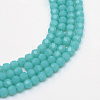 Opaque Solid Glass Bead Strands X-GLAA-R166-4mm-02I-1