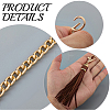 1Pc Imitation Leather with Alloy Curb Chain Purse Chains FIND-CL0002-07-6