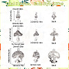 60Pcs 3 Styles Tibetan Style Alloy Pendants TIBEP-SC0002-27-2