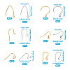 96Pcs 12 Style 304 Stainless Steel Earring Hooks STAS-PJ0001-45-3
