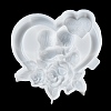 Valentine's Day Heart Couple Rose DIY Wall Decoration Statue Silicone Molds SIL-F007-09-3