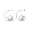 304 Stainless Steel Stud Earrings EJEW-M249-03P-1