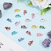 56Pcs 14 Colors Zinc Alloy with Enamel Elephant Connector Charms FIND-CA0005-18-5