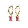 Real 18K Gold Plated 925 Sterling Silver Dangle Hoop Earrings for Women SY2365-2-1