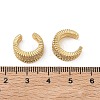 C-Shaped Brass Micro Pave Clear Cubic Zirconia Cuff Earrings EJEW-L316-01G-07-5
