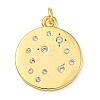 Rack Plating Brass Micro Pave Cubic Zirconia Pendants KK-Z063-44G-1