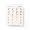 304 Stainless Steel Tiny Rabbit Stud Earrings with 316 Stainless Steel Pins for Women EJEW-J043-04G-3