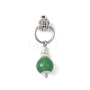 5Pcs 5 Styles Natural Green Aventurine & Black Onyx & White Jade & Malaysia Jade Pendants PALLOY-JF04711-2