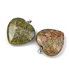 Natural Unakite Pendants GG-K002-12A-13-2