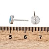 Opal Flat Round Stud Earrings JE1124A-3
