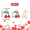 60Pcs Alloy Enamel Pendants ENAM-SC0003-86-2