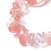 Cherry Quartz Glass Charm Bracelets for Women BJEW-JB09926-01-5