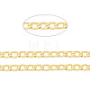 Rack Plating Brass Cuban Link Chains KK-E015-02G-2