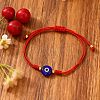 Handmade Lampwork Evil Eye Bead Braided Bracelets RO1505-1-2