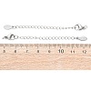 304 Stainless Steel Chain Extender with Oval Charms STAS-G383-07P-3