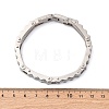 304 Stainless Steel Wave Link Chain Bracelets for Women Men BJEW-R018-07P-5