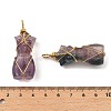 Natural Fluorite Pendants G-K338-30G-01-3