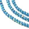 Electroplated Glass Beads Strands EGLA-P055-01A-03-4