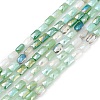 Gradient Color Electroplate Glass Bead Strands X1-GLAA-E042-01D-1