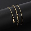 Brass Cable & Flat Sequin Chains Necklaces for Women NJEW-D302-40G-2