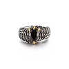 Wing Brass Rhinestone Cuff Open Rings for Men WGA5BDA-01-5