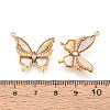 304 Stainless Steel & Shell & Rhinestone & ABS Imitation Pearl Butterfly Pendants STAS-T073-67B-G-3