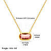 304 Stainless Steel Pave Cubic Zirconia Oval Birth Stone Pendant Necklaces for Women FS-WGC2097-12-1