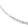304 Stainless Steel Floral Textured Wire Necklace Making STAS-B036-05P-3