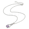 Alloy Resin Pendant Necklaces NJEW-B0003-09P-4