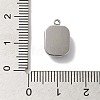 304 Stainless Steel Glass Pendants STAS-L022-062P-08-3