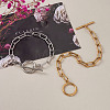 304 Stainless Steel Paperclip Chain Bracelets BJEW-TA0003-04-13