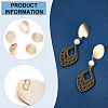 12Pcs Brass Stud Earring Findings KK-BC0010-89-4