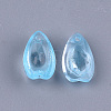 Transparent Spray Painted Glass Charms GLAA-S183-11C-2