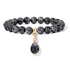 Synthetic Labradorite Beaded Stretch Bracelets PW-WGB60EB-09-1-1