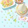 350Pcs 7 Styles Frosted Transparent Acrylic Beads OACR-YW0004-64-4