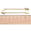 304 Stainless Steel Chain Extender with Oval Charms Ion Plating(IP) X-STAS-G383-07G-3