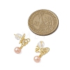 Natural Pearl Ear Studs EJEW-P286-49G-3